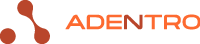 Logotipo oficial da Adentro em fundo branco, representando soluções corporativas em nuvem e infraestrutura digital