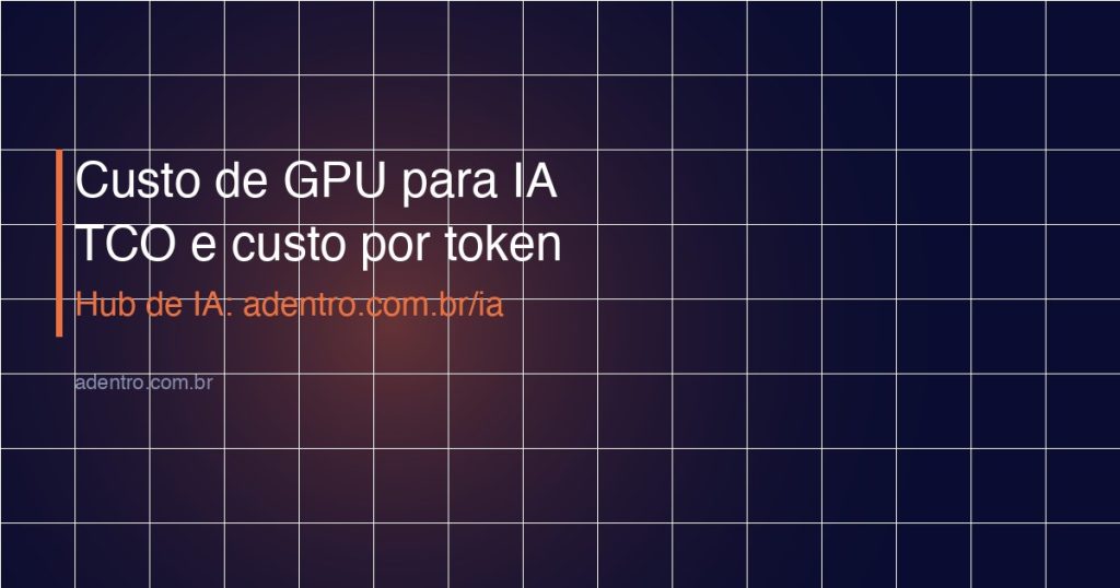 Custo de GPU para IA — tabela de precos e TCO 2026