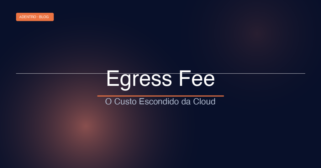 Diagrama de egress fee na cloud com fluxo de dados entre regiões e estimativa de custos de transferência